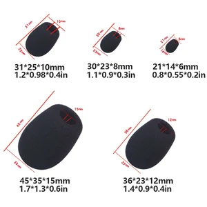 10 pcs foam Mini Microphone Copper Microphone Protective Substitution Covers Headset Sponge Breeze Copper Microphone Cover 8 Main Sales Microphone Foam - №1