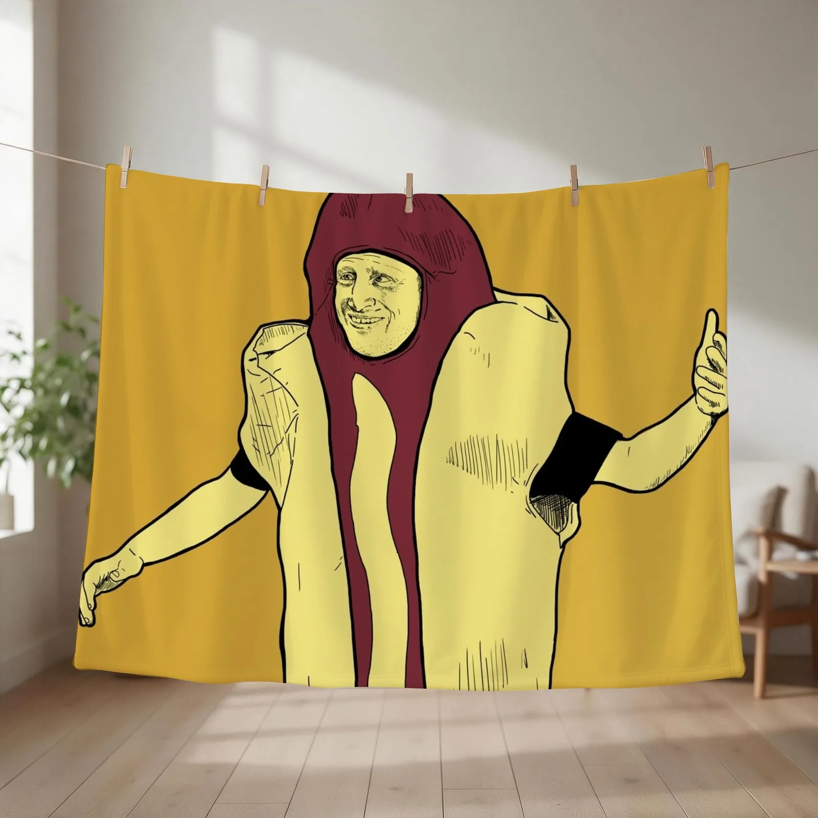Hot Dog Car Crash (I Think You Should Leave) Throw Blanket couch cozy soft plush fuzzy picnic outdoor blanket