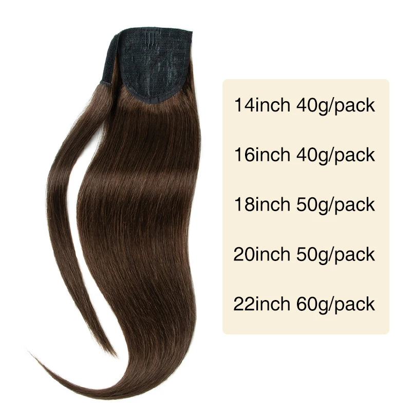 ذيل حصان الشعر البشري ملحقات الشعر الطبيعي الحقيقي شعر ريمي ذيل الحصان كليب على ملحقات ذيل حصان شقراء بني أسود #2