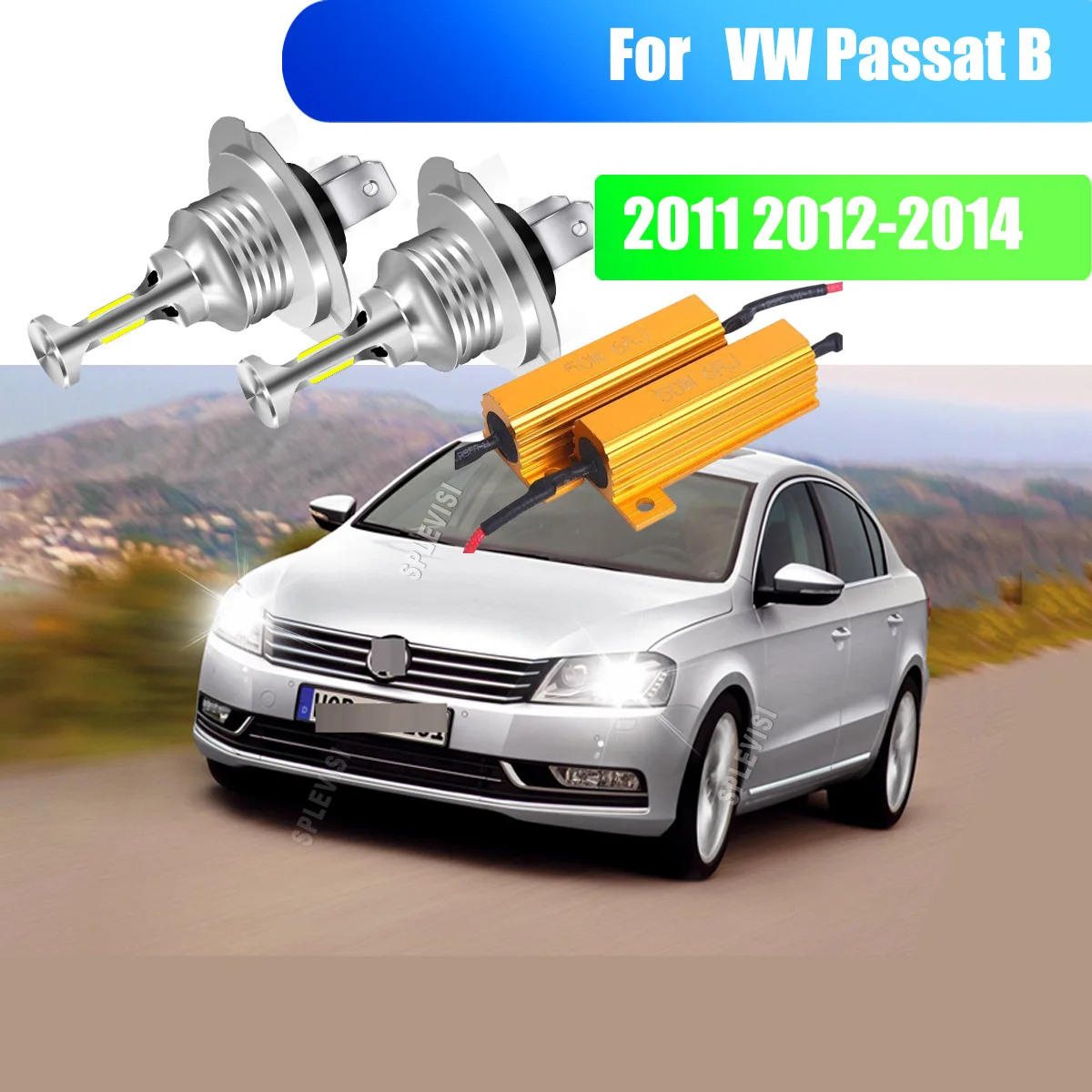 

H7 477 H11 Canbis LED 6000K Headlight Fog CSP chips Coversion Light aviation aluminum body For VW Passat B7 2011 2012 2013 2014