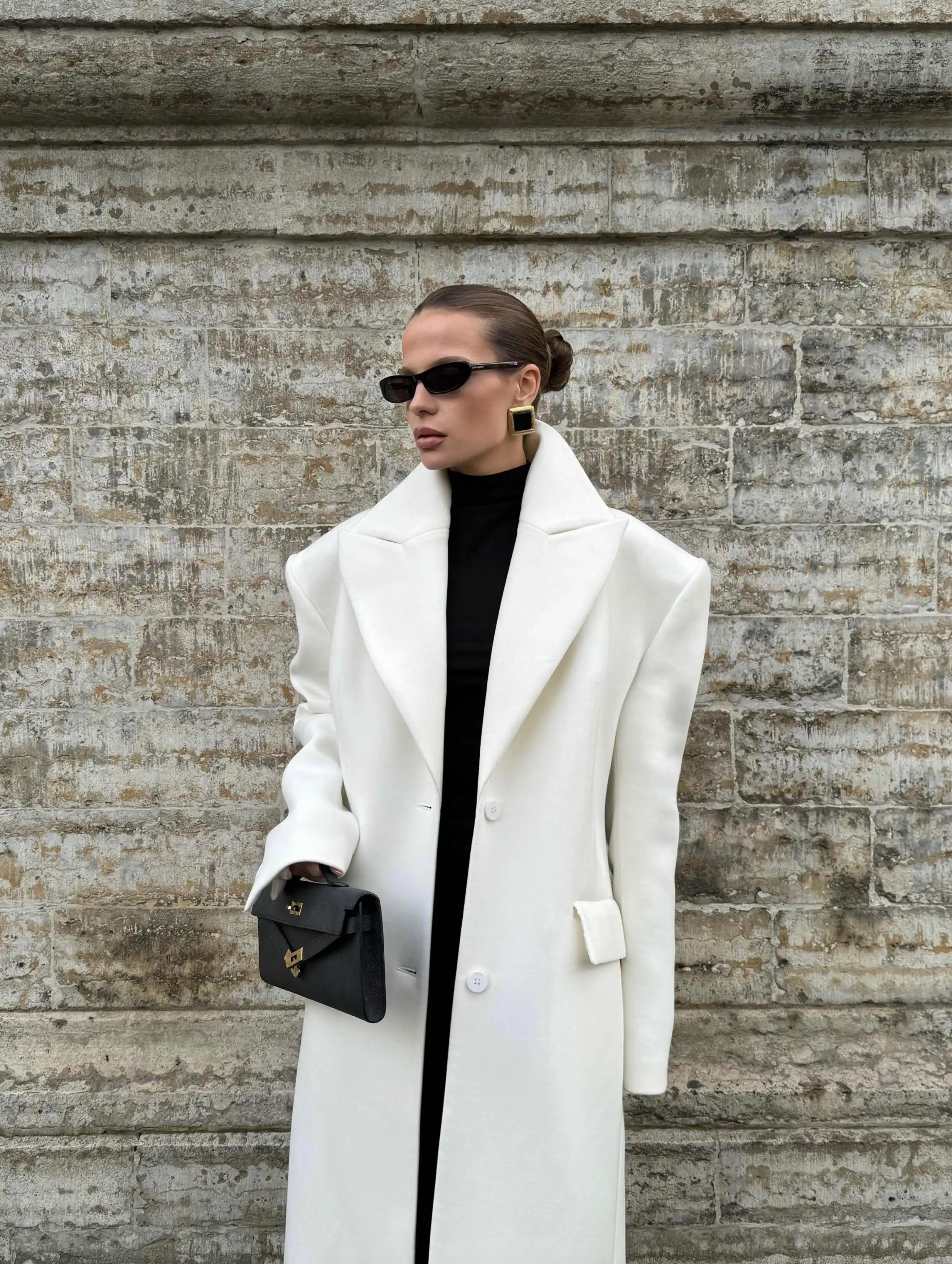 เสื้อโค้ทยาวผ้าผสมวูล ปกแหลม ท - Tailored Coat Wool บทวิจารณ์และราคา