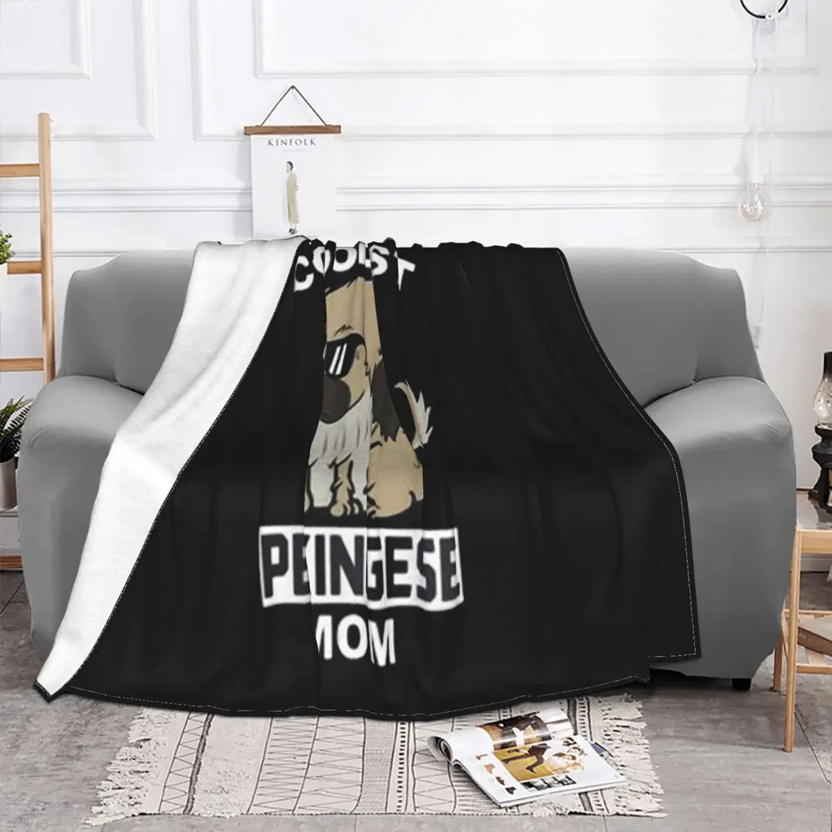 Coolest Pekingese Mom Funny Dog Mother Animal Chinese Style Kawaii Rock Western Style Brand Style Good Quality Throw Blanket