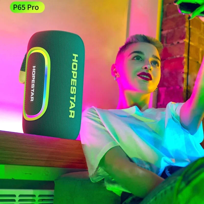 

New P65PRO outdoor portable waterproof Bluetooth speaker with silicone 50w portable wireless sports waterproof outdoor Rgb audio