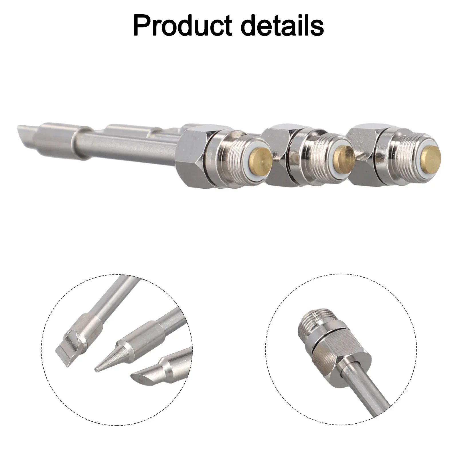 

3 шт., наконечники для паяльника, интерфейс 510, наконечники для паяльника, высококачественные материалы, размер резьбы M7, диаметр 0,27 дюйма, мастерский инструмент