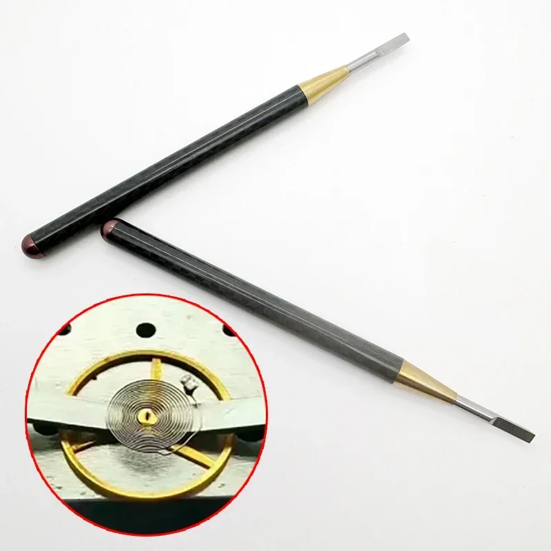 2PCS Watchmaker's Tool for Removing Watch Swing Wheels, Hairspring, Watch Parts, Maintenance, and Accessories Black Gossamer Kit