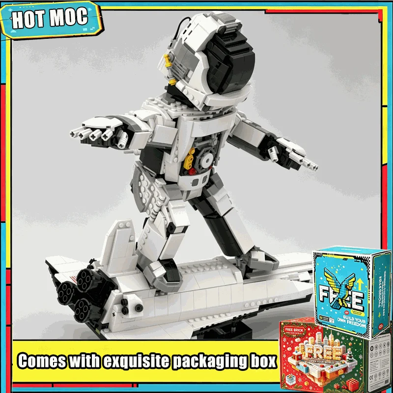 1498PCS Space Astronaut Surfing Figure Building Blocks Galaxy Explorer Model DIY Creative Assembly Educational Toy Popular Gift