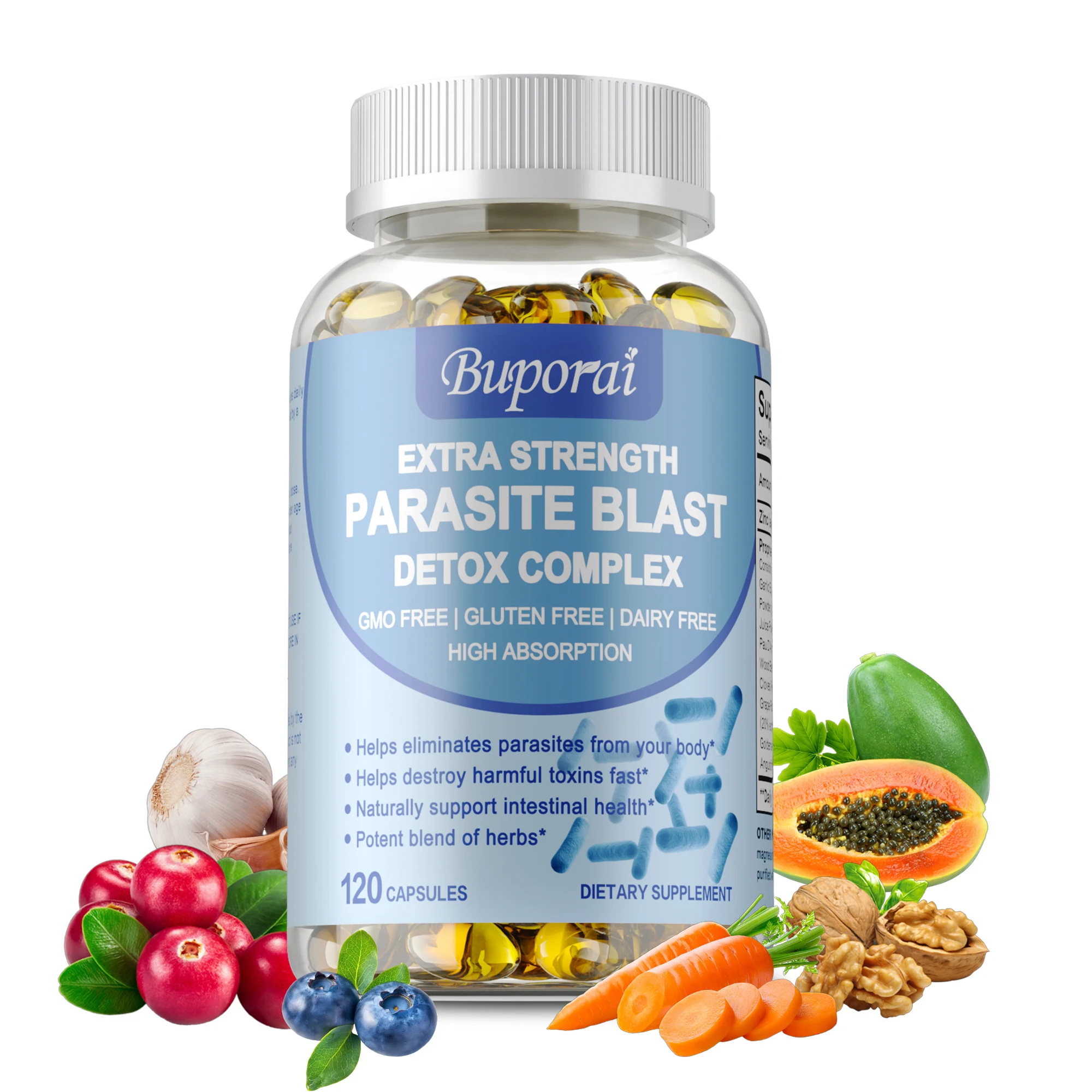 

Parasite Blast Detox Complex - Promotes Intestinal Health, Digestive Health and Improves Immune System, Metabolism