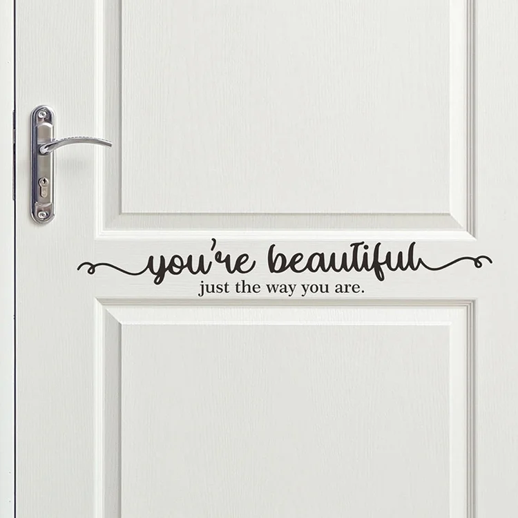 Inspirierende englische Slogans-Wandaufkleber für Badezimmer, Wohnzimmer, Dekoration, Kunst, Tapete, Heim-Make-up-Spiegel, selbstklebende Aufkleber – Detail 3