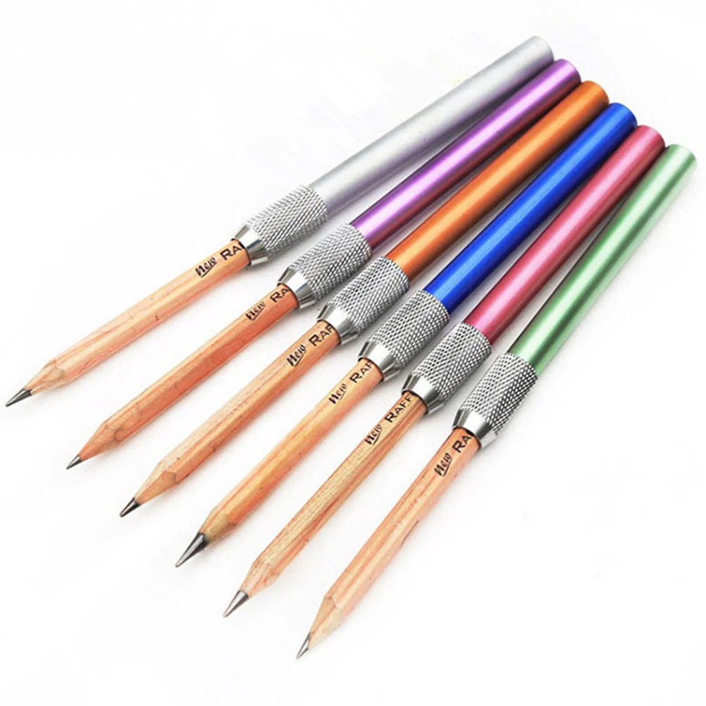 Pencil Extender For Colored Charcoal Pencils Holder Stainless Steel Practical Office