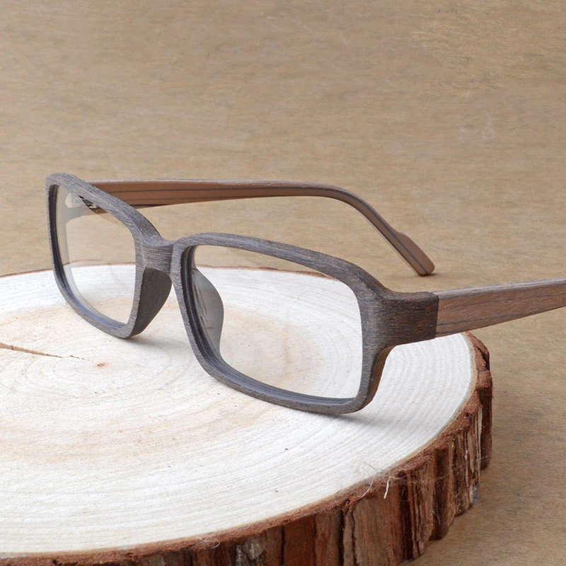 HDCRAFTER Wood Optical Glasses Frames Clear Lens Prescription Reading Eyeglasses Frame Women Men Vintage/Retro Oculos de grau