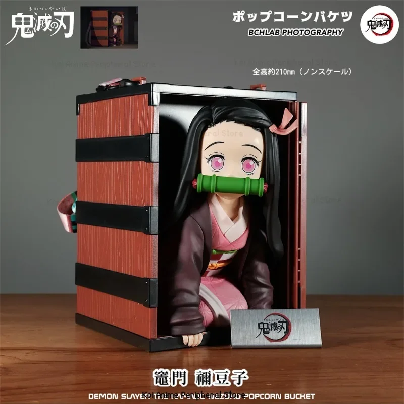 Genuine Demon Slayer Limited Kamado Nezuko Popcorn Bucket Collector's Mannequin Model Desktop Decoration Children's Holiday Gift