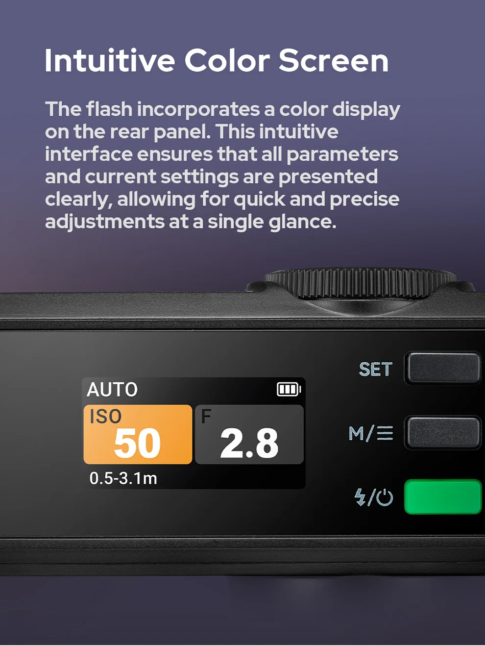 【NEU】GODOX IFlash IM30 Pro IM30Pro Kamerablitz mit verstellbarem Neigungskopf, Speedlite, integriertem Akku, universeller Blitzschuh für C/N/S/F/O – Detail 8