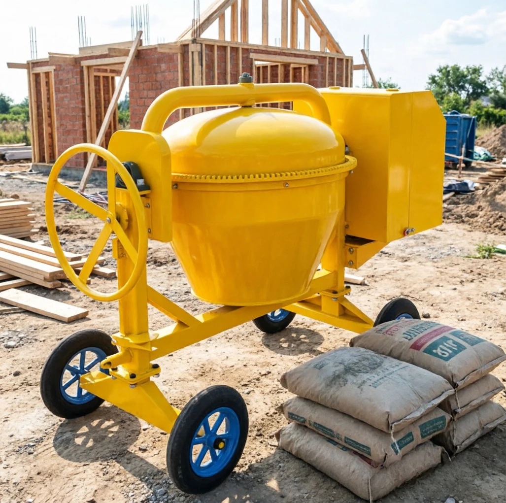 Rotary Cement Mixing Drum Adjustable Rotation Speed Uniform Stirring No Segregation Small Civil Engineering Mixing Barrel
