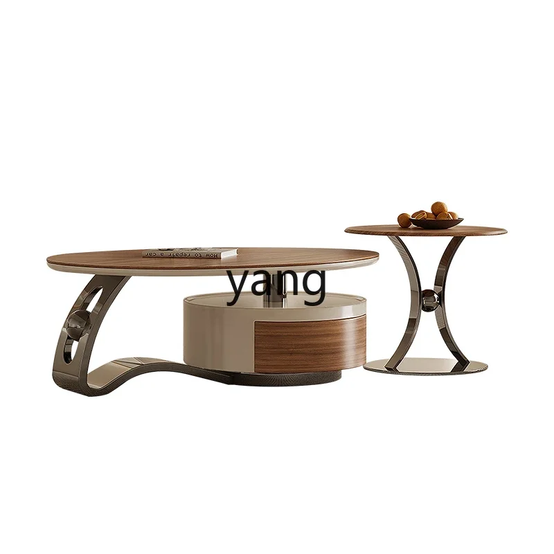 

LH antique style living room coffee table combination small apartment household special-shaped tea table light luxury