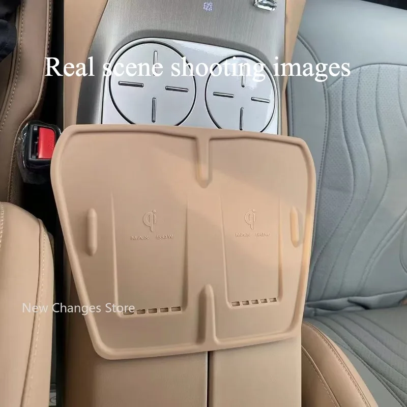 For Denza N7 2023-2025 Wireless Charging Pad Auto Interior Accessories Car Phone Non-slip Charger Mat Silicone Protective Pad 5