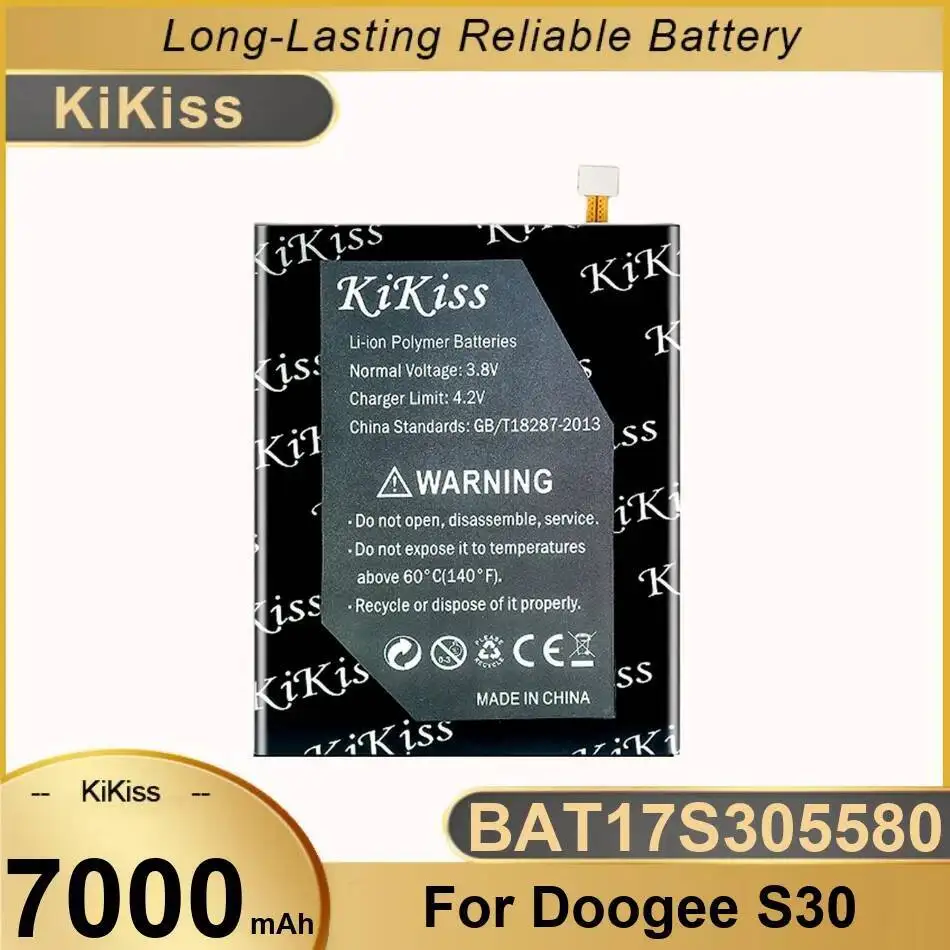 

Высокопроизводительный аккумулятор для мобильного телефона BAT17S305580 емкостью 7000 мАч, хорошая низкотемпературная батарея для Doogee S30