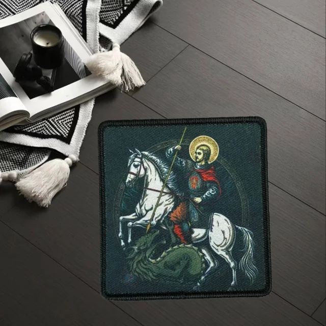 Naszywka „Victor St. George” taktyczna wojskowa odznaka morale z nadrukiem plecak z haczykiem i pętelką odzież dekoracyjna naklejka opaska na ramię odznaka