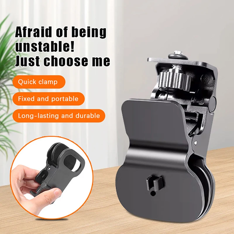 Mini Fill Light Clip Camera Flash Holder With 360 Swivel Ball-Head 1/4 Screw Mount Universal Phone Tripod Tablet Mount Clamp