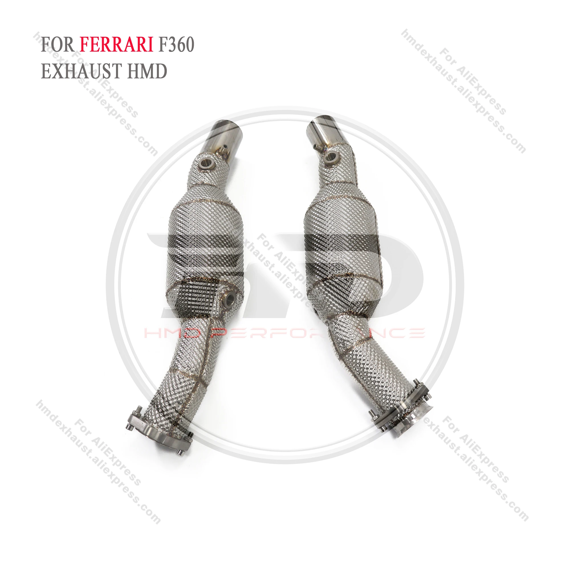 High Quality Downpipe For Ferrari F360 Stainless Steel Exhaust System Heat Shield High Flow Performance Racing Pipe HMD