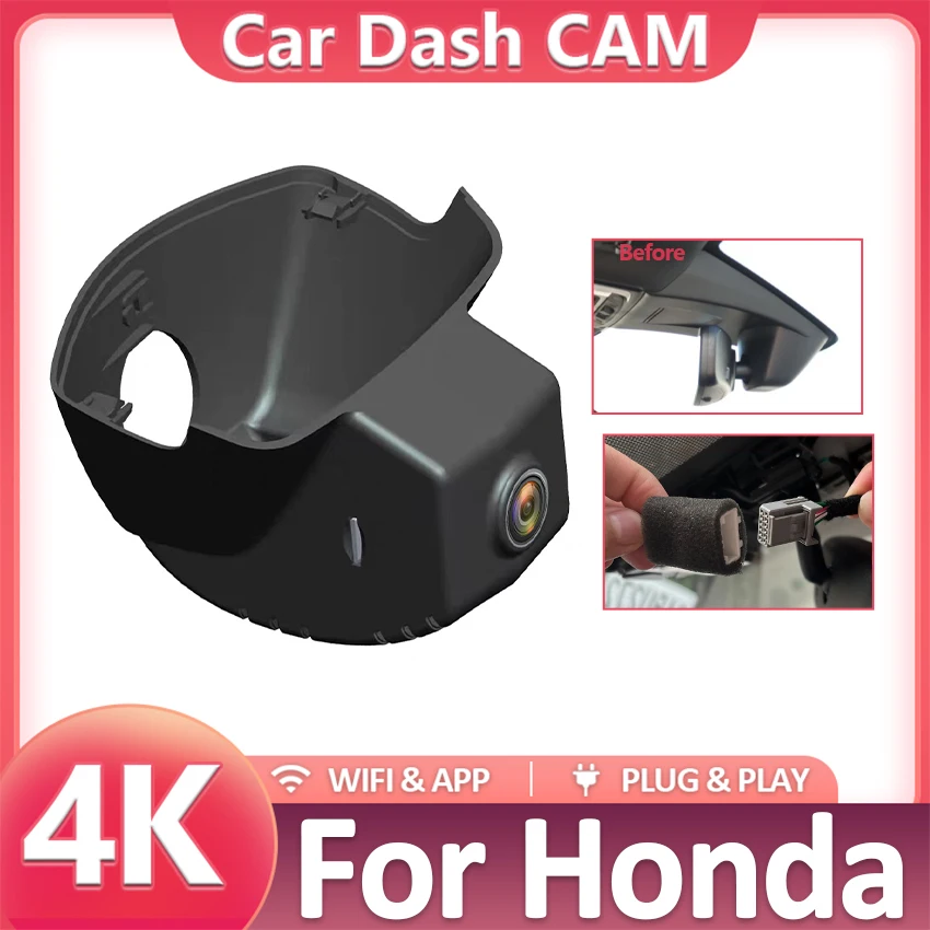 Car DVR for Honda Civic 11th Gen 2022-2025 Sedan & Hatchback & Si Sedan,Plug And Play 4K Dash Camera for Integra 2023-2025
