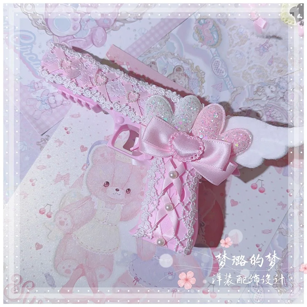 Lolita Pistol Toy Gun Model, Cannot Shoot Comic-Con Photo Props, Sweet Girls Handmade Cosplay for Girls, Outdoor Birthday Gifts