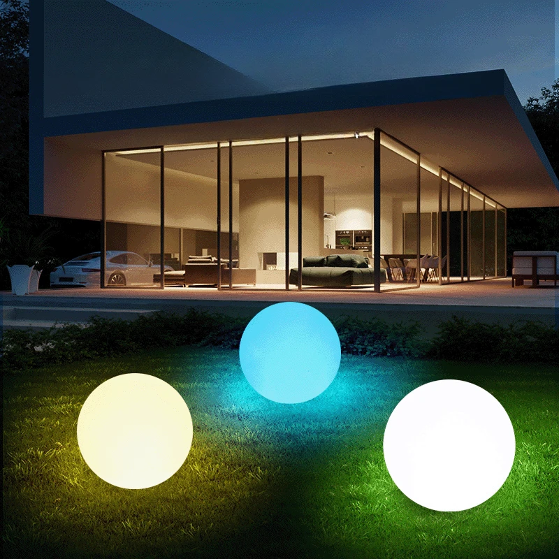 Led Underground Lamp Luminous Colorful Ball Lights Charging Outdoor Creative Decor Chandelier Garden Round Landscape Lights