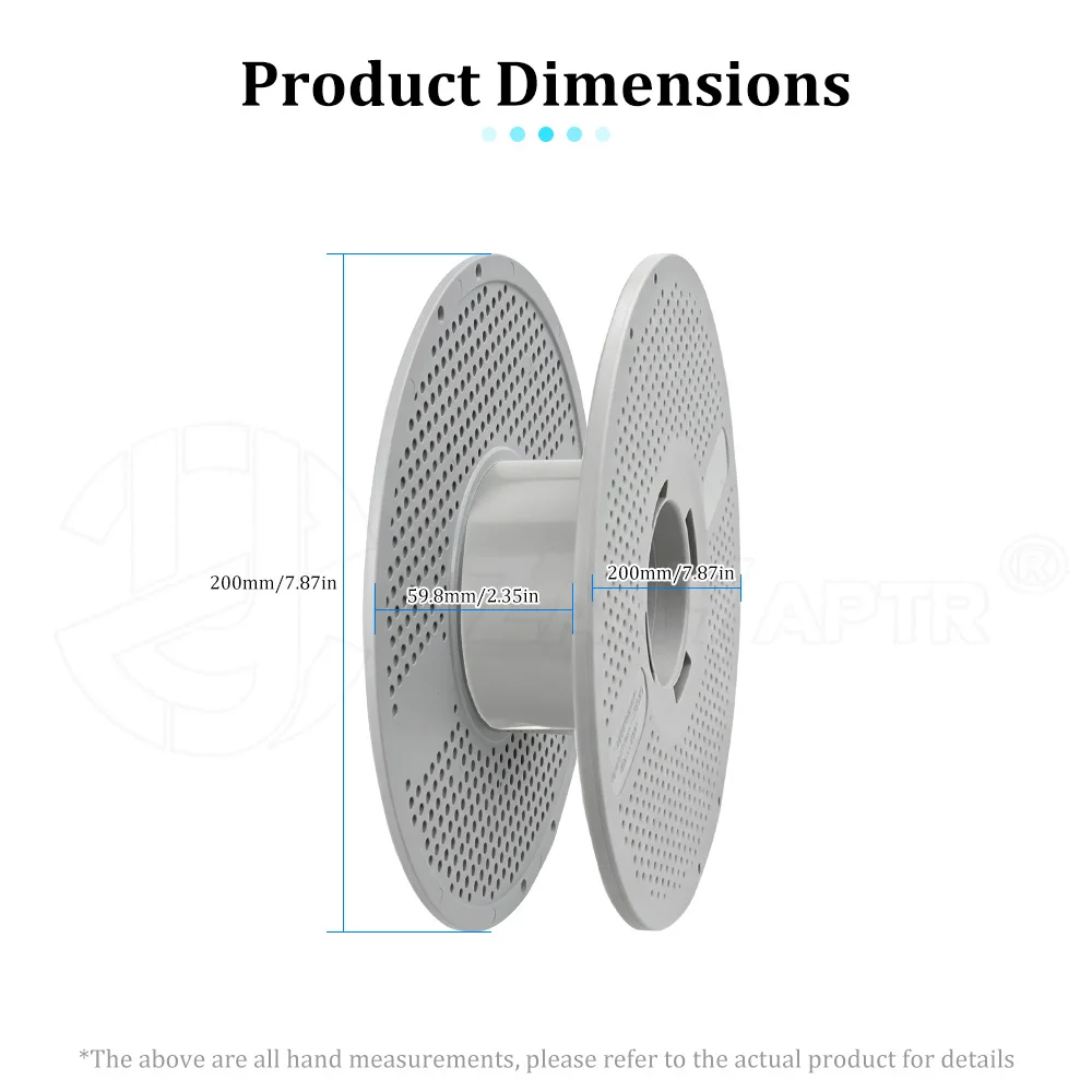 3D Printer Filament Spool Reusable Plastic Reel For 1KG PLA PETG ABS TPU Filament 3D Printing Accessories