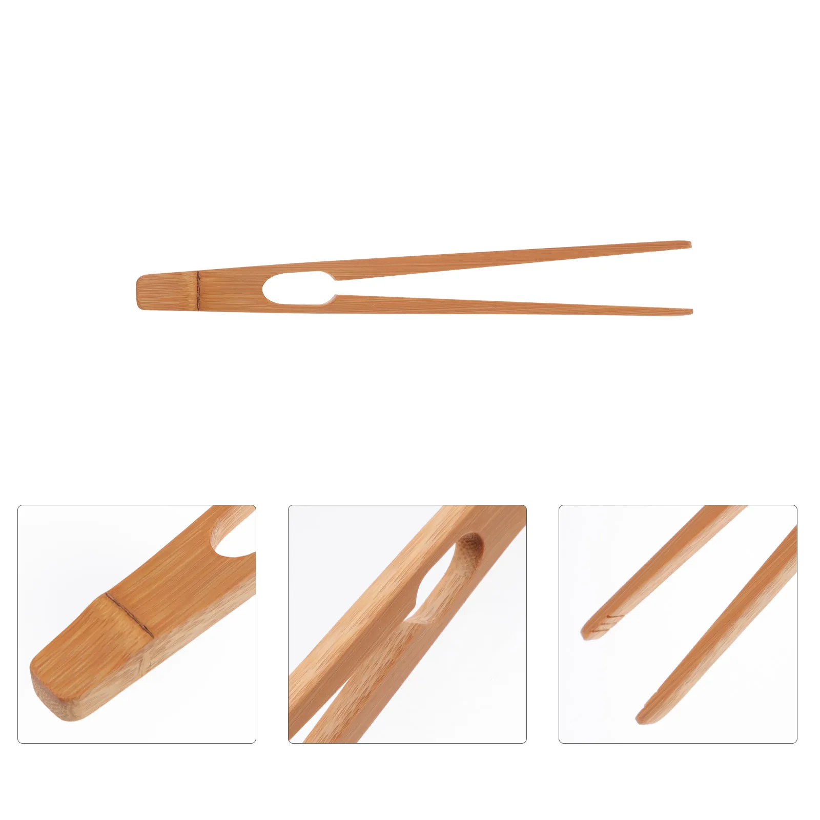 

1pc Bamboo Tea Ceremony Clamps Eco Kitchen Food Tongs Ergonomic Non-Slip Handles For Tea Vegetables Ice Bread Outdoor