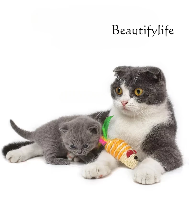 

Cat toy little mouse self-fun cat play scratch-resistant grinding teeth tease cat