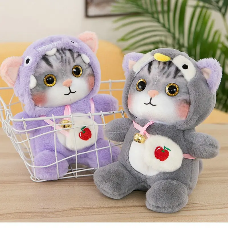 Cute Real Life Plush Cats Doll Stuffed Hat Cat Plush Toys Doll Birthday Gift Home Decoration