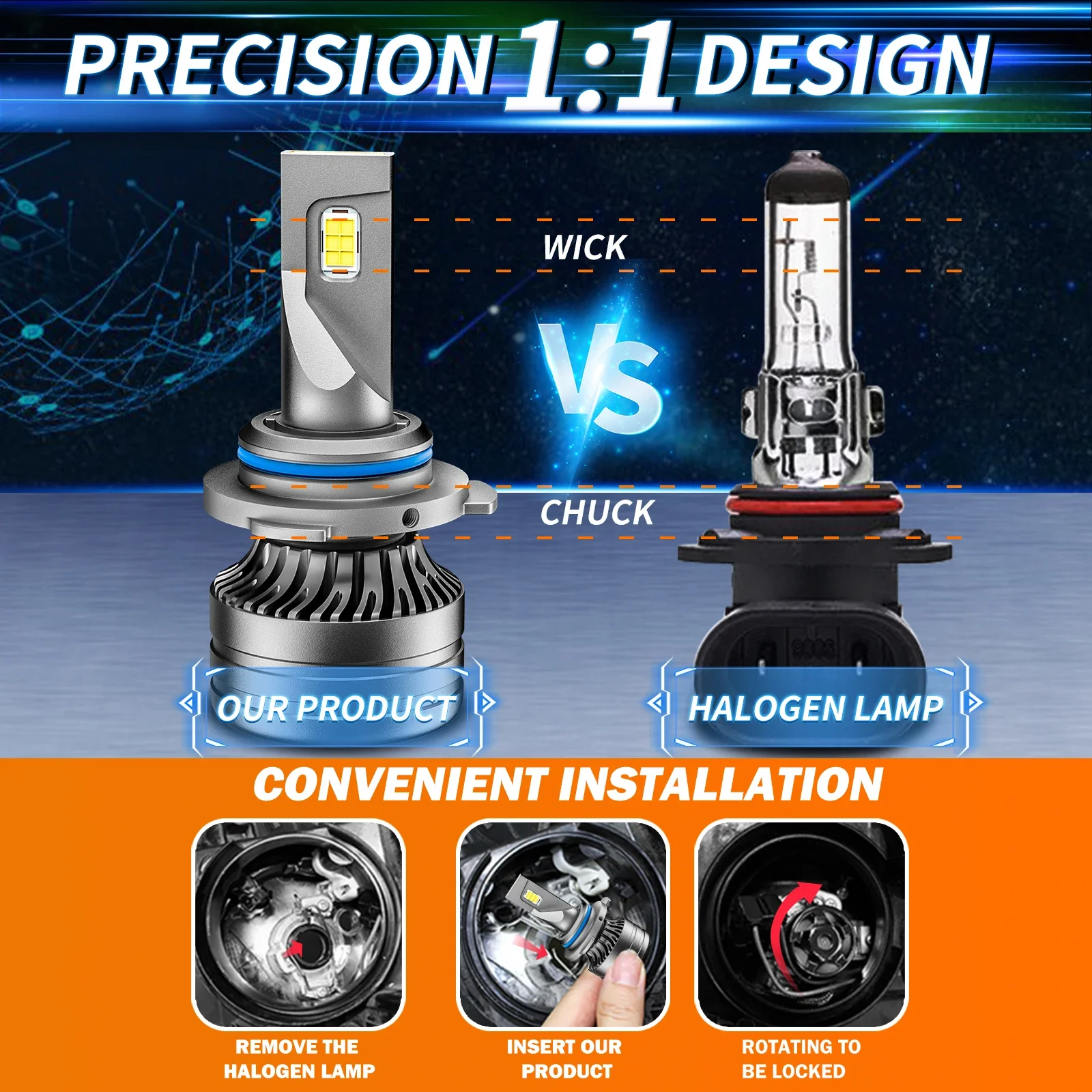 

300W 36000LM H7 H4 H11 Led Headlight High Power 9580 CSP Canbus H1 H8 9005 HB3 9006 HB4 9012 HIR2 Turbo Lamp Car Led Headlamp