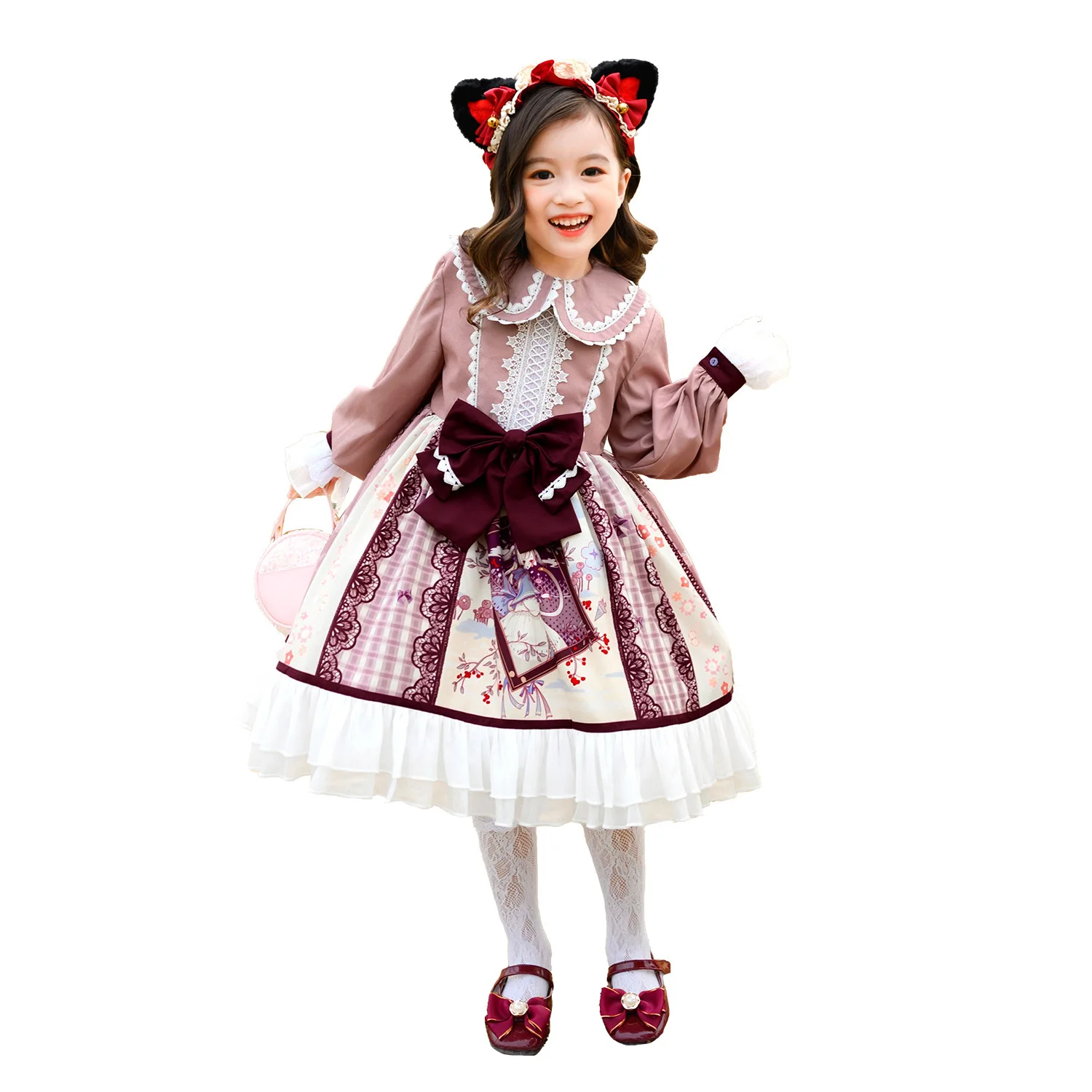 Children's Lolita Clothing Long Sleeved Princess Dress Spring and Summer Full Set Dress Lolita Halloween view 5