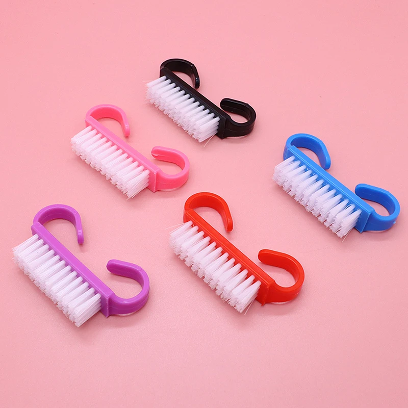 Top Cleaning Nail Brush Nail Art Plastic Soft Remove Dust Finger Care UV Gel Manicure Pedicure Tool Makeup Brushes Scrubbing
