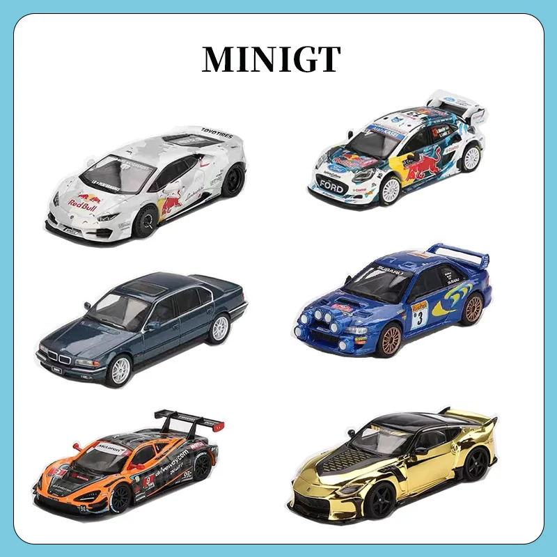 

MINI GT 1:64 McLaren 720S GT3 Evo Rally Ford PUMA Monte Carlo Racing 13 Red Bull M-Sport WRTBMW 750IL Sorrento Metallic Blue Nis
