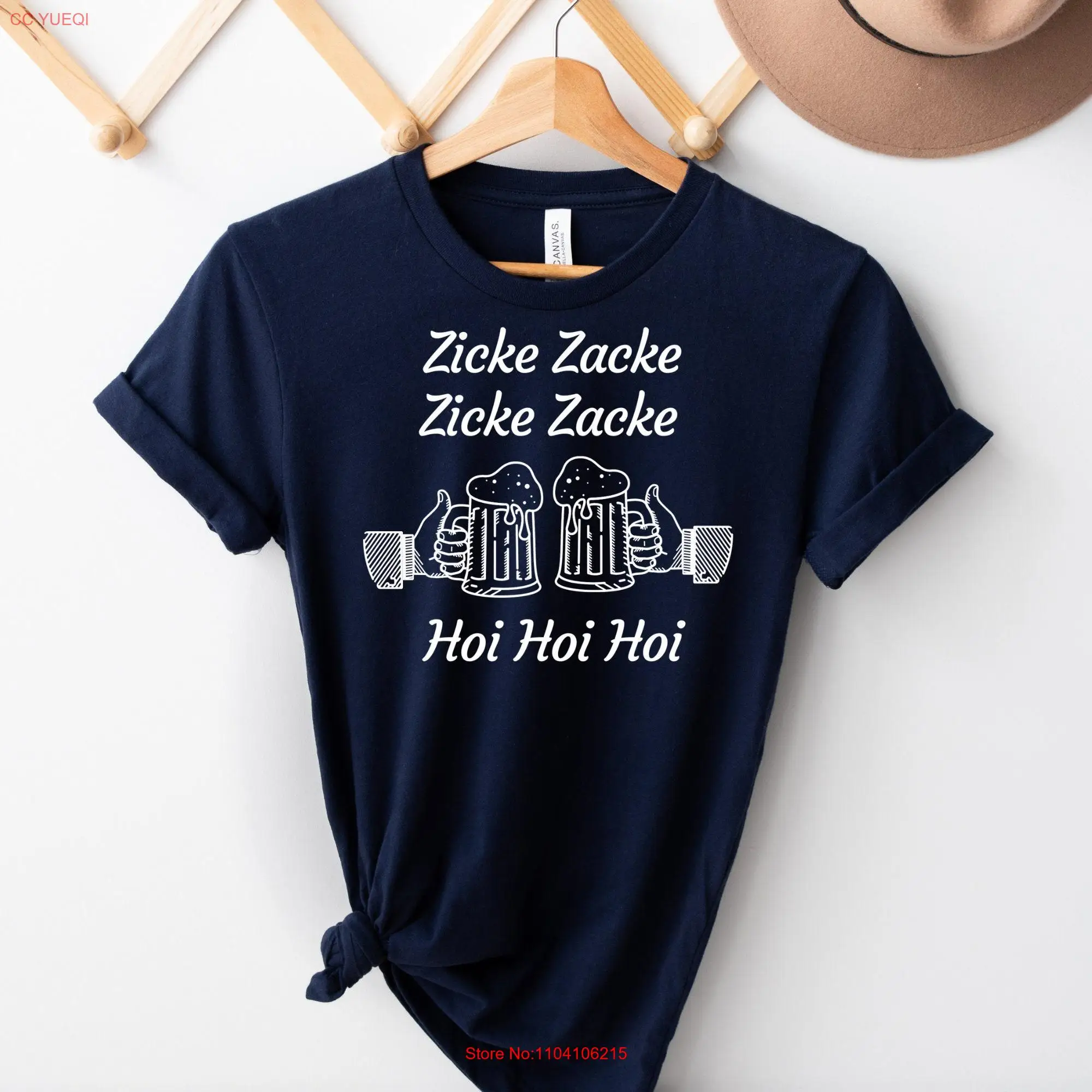 Zicke Zacke Hoi T Shirt OktoberfesT Drinking Party 2022 Beer For Friend German long or short sleeves