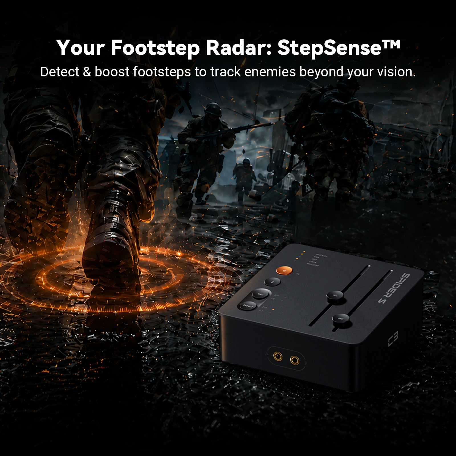 Fosi Audio C3 Gaming DAC Amp CS43131 Footstep Enhancement Headphone Amplifier for PC PS5 Gamer USB Sound Card with MIC Control