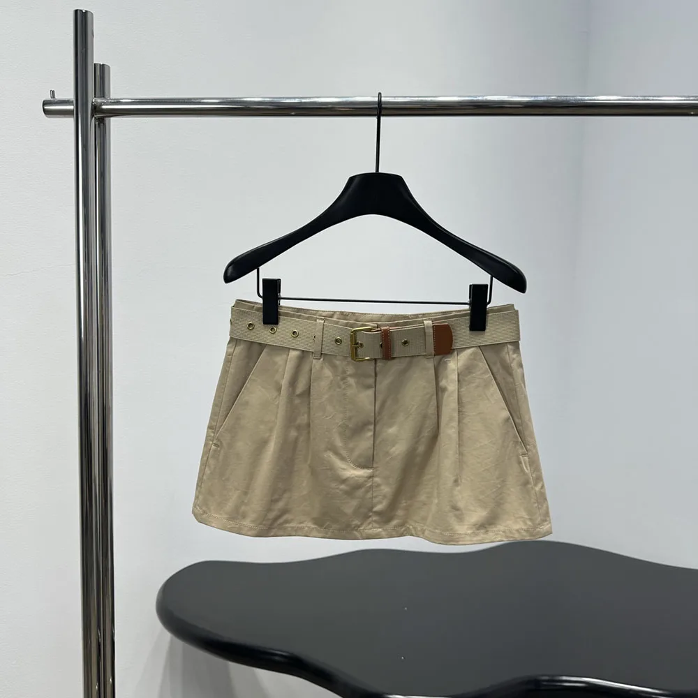 

High-quality 2026 new style women's mini skirt with detachable waistband and pocket, casual and fashionable xy150480