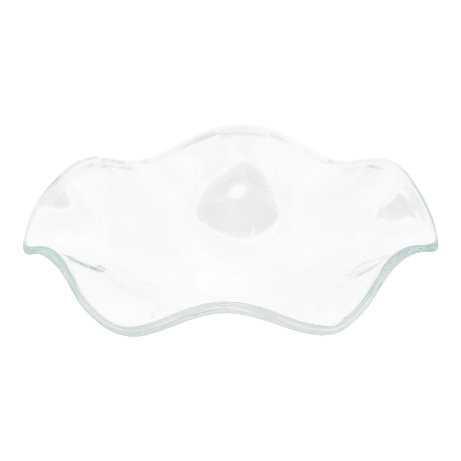 

85Mm Transparent Glass Wavy Dish Melts Essential Oils Scented Wax Aromatherapy Warmer Plate Stylish Home Decor Accessory Heat