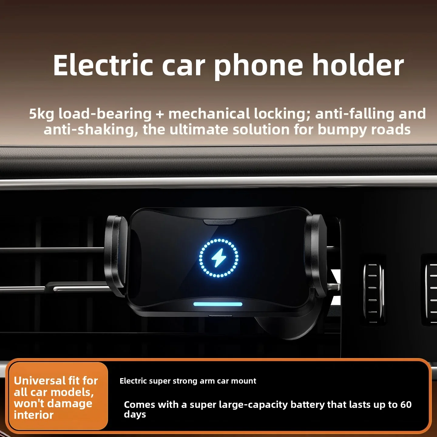 

Suitable for Car mobile phone bracket dedicated to in-car navigation 2025 new electric air outlet supports wireless charger