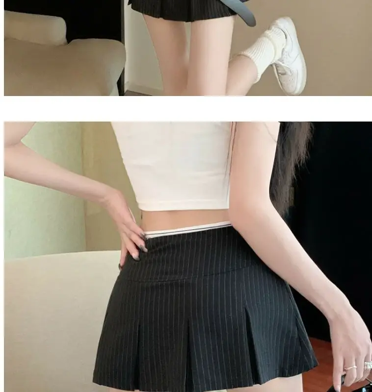 สาวฮอตประกบสองชิ้นปลอมพร้อมดีไซน์สะโพกลายทางเอวสูงกระโปรงเพรียวและจีบ