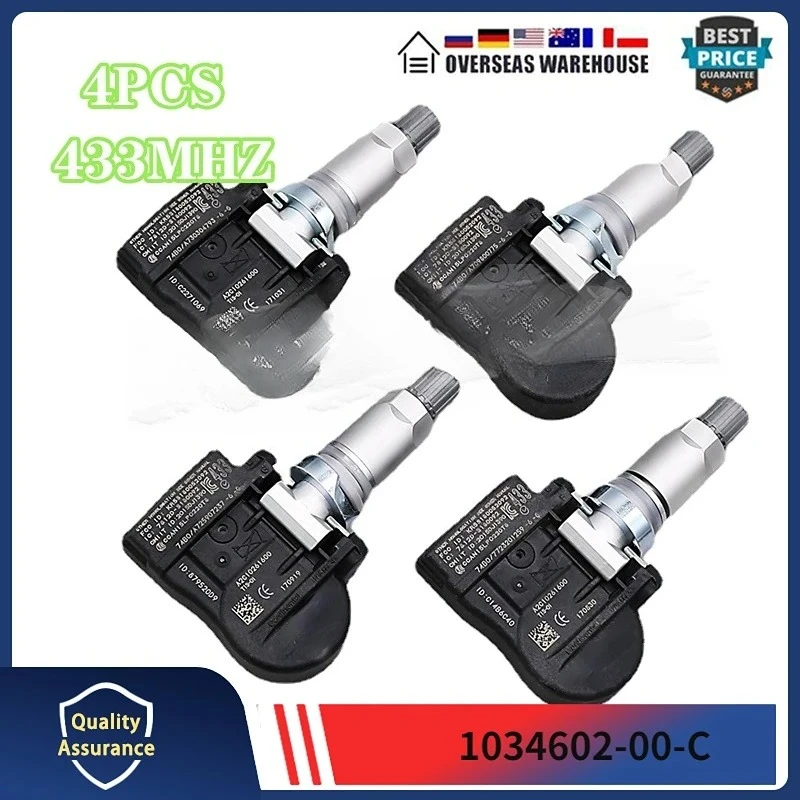 

1034602-00-C 1074812-00-B 103460200C 433MHZ FOR Tesla Model 3 Model S Model X TPMS Sensor Car Accessories