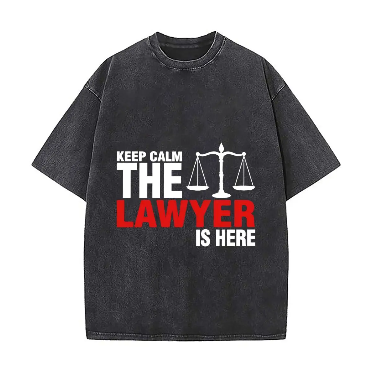 Keep Calm Lawyer Legal Art Sports Casual Distressed Washed Short Sleeve Breathable Cotton Top