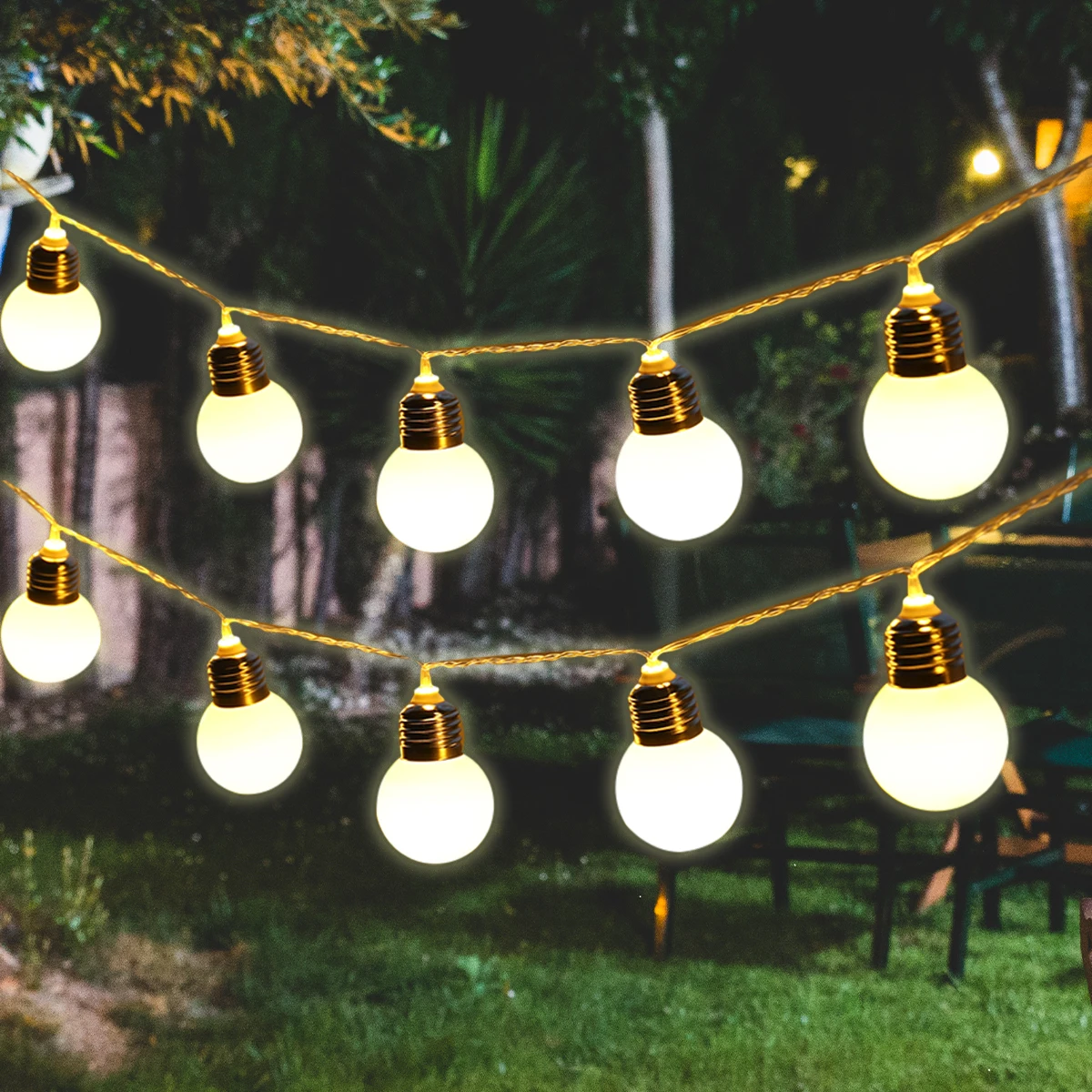 Outdoor String Lights LED Fairy Patio Garland Lamp Fairy LED Light Birthday Wedding Street Camping Garden Party Decoration Light