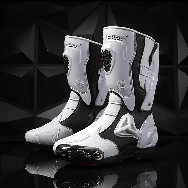 Professional Wholesale Motorcycle Racing Boots OEM/ODM Custom Logo Motorbike Riding Shoes Road Track Protective Footwear