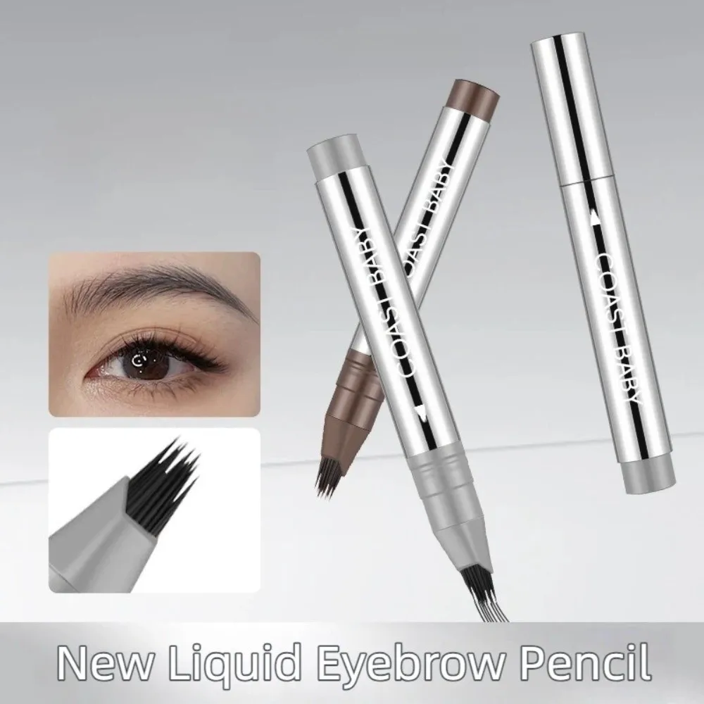 New Multi-Pronged Tip 4D Eyebrow Pencil Long-Lasting Smudge-Proof Liquid Eyebrow Pencil Precise Outlining Eyebrow Tint for Girls