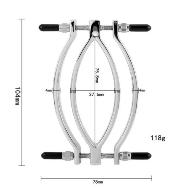 Metal Labia Clip Expansion Device Vaginal Speculum Clitoral Stimulator BDSM Bondage Thigh Labia Spreader Strap Female Sex Toys