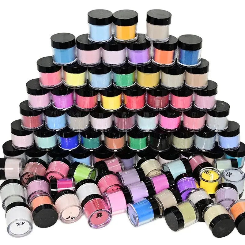 50Bottle Mix-Color Nail Art Acrylic Powder For Nail Extension Builder Dipping Polish Carving 3IN1 Dust For Manicure Design*IRY-2