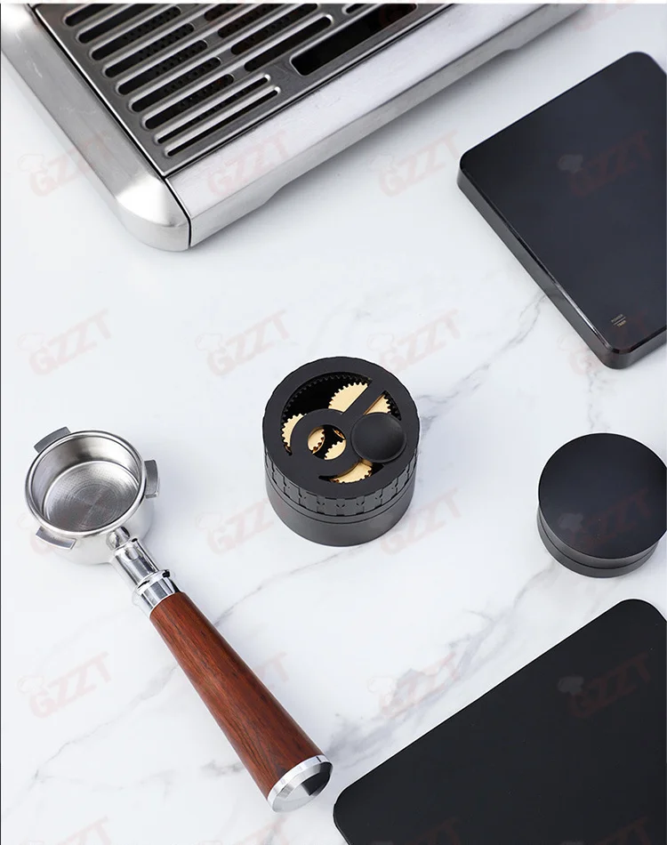GZZT NCD58 Needle Type Coffee Distributor 58mm/54mm/51mm Compatible Coffee Tamper Space Aluminum & Stainless Steel Tamping Tool