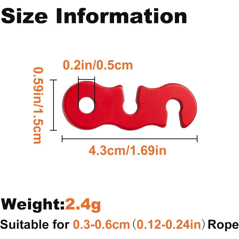 20pcs Durable aluminum alloy cable tensioner, easy to set up tents - ideal for camping, hiking, and outdoor exploration