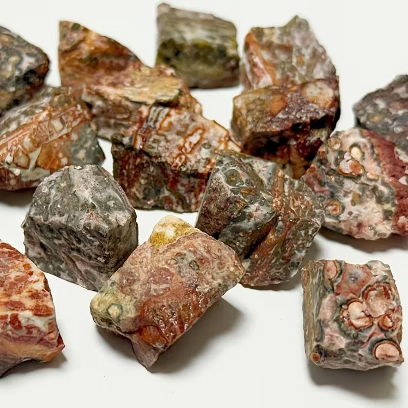 Natural Leopard Jasper Rough Stone Raw Crystal Mineral Specimen Home Decor Healing Crystal Collection Gemstone Gift
